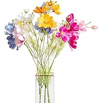 花卉5 Amazon｜siawadeky 造花 絹花の花束 5本セット コスモス